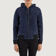 
Rebella Hooded Jaqueta Bomber de Couro para Mulher – alternate product view 4