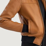 
Rebella Hooded Jaqueta Bomber de Couro para Mulher – alternate product view 6