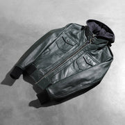 Roslyn Hooded Blusão Bomber de Couro para Mulher – alternate product view 8