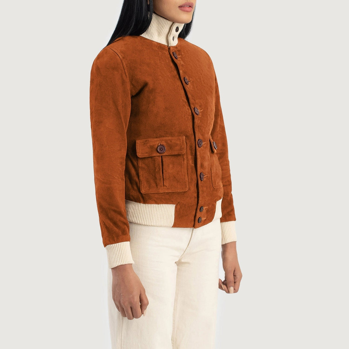 
Sasha A1 Jaqueta Bomber de Couro para Mulher – alternate product view 2