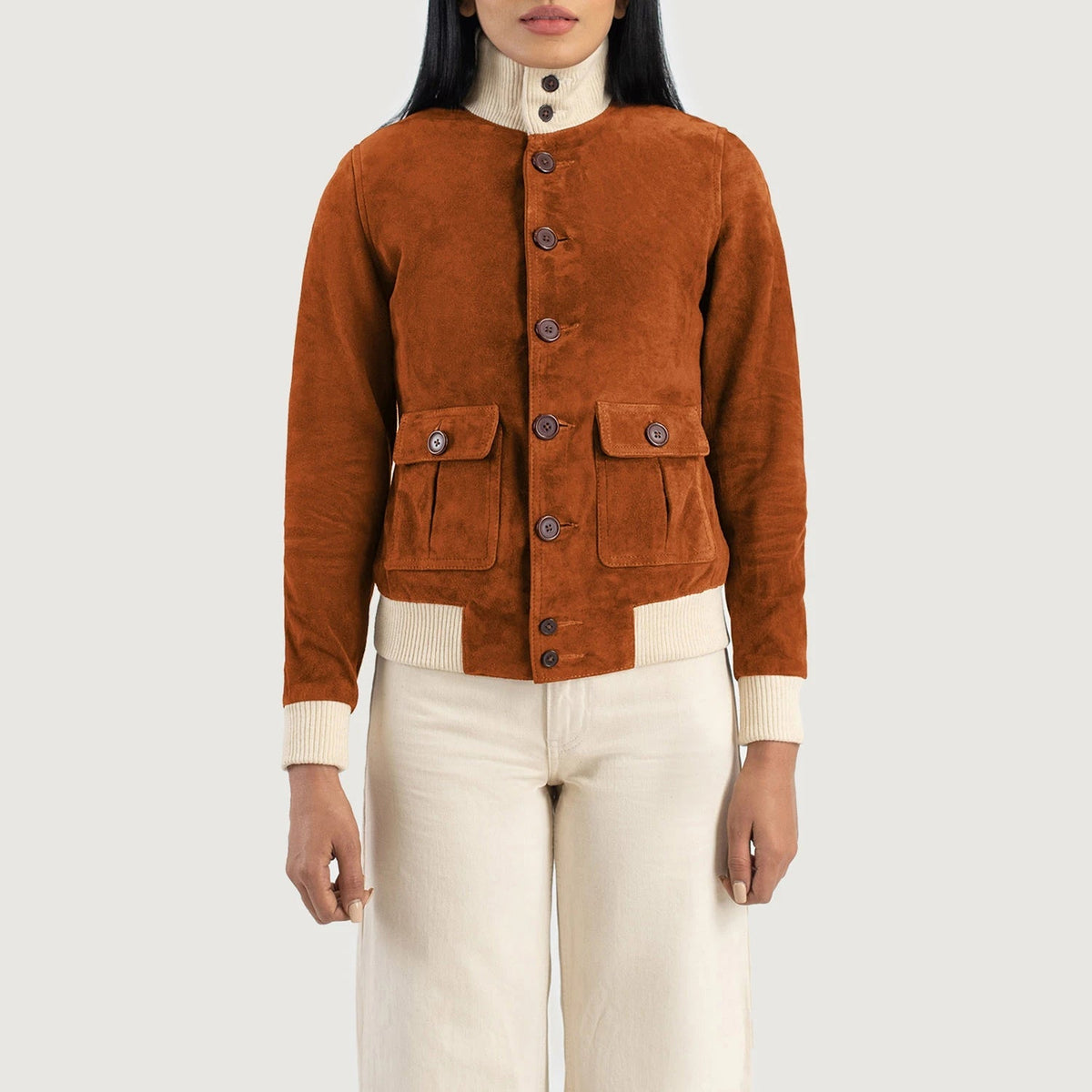 
Sasha A1 Jaqueta Bomber de Couro para Mulher – alternate product view 4