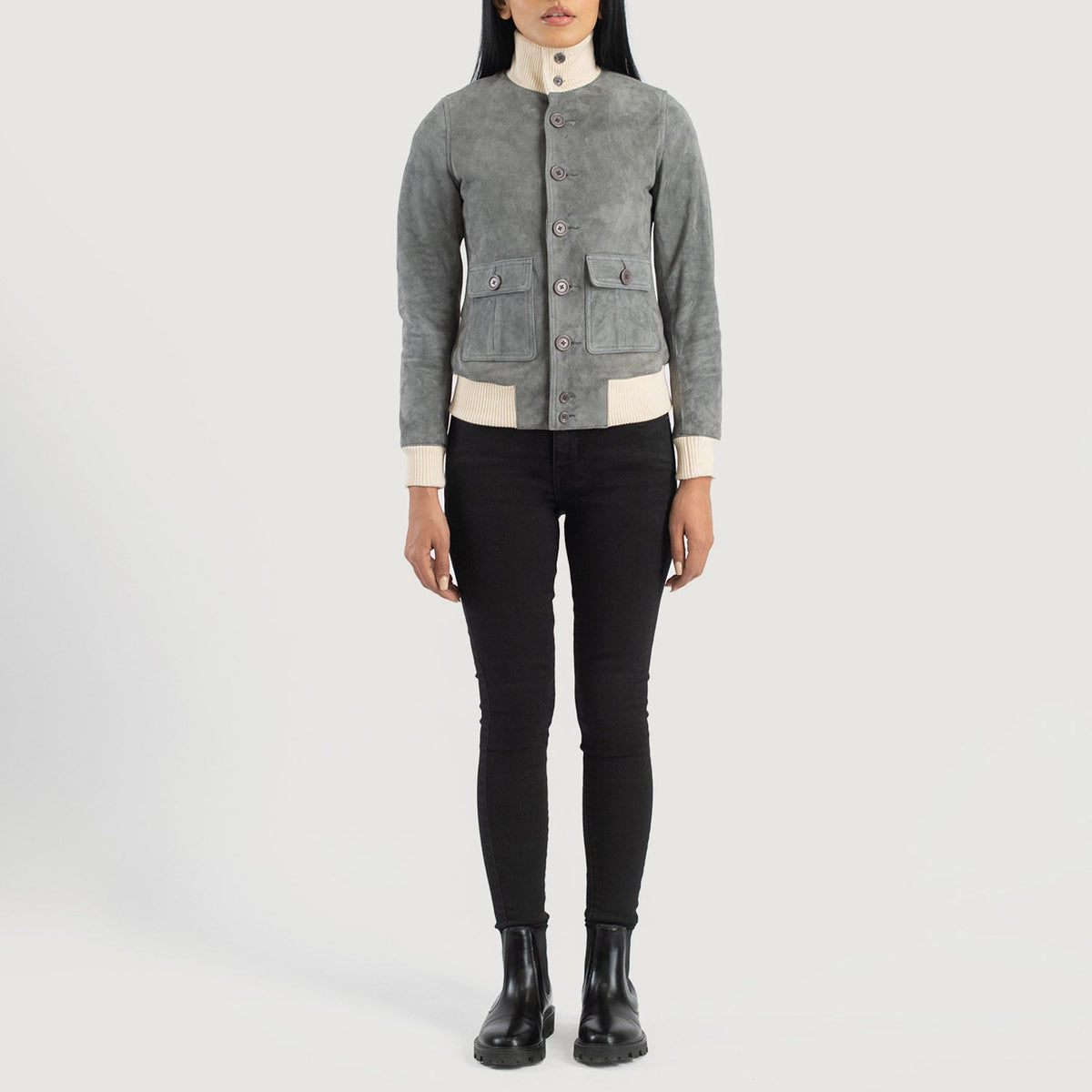 
Sasha A1 Jaqueta Bomber de Couro para Mulher – alternate product view 3