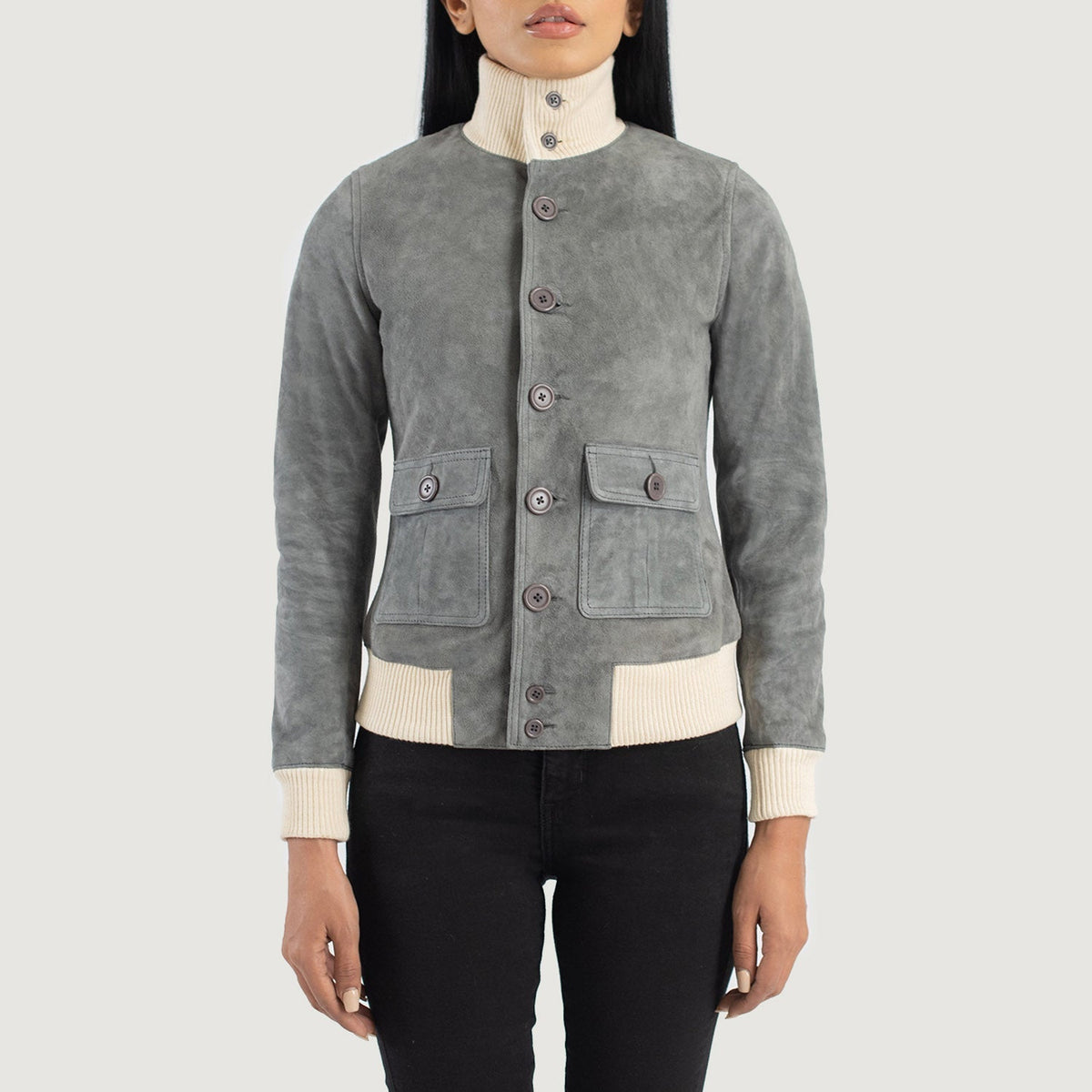 
Sasha A1 Jaqueta Bomber de Couro para Mulher – alternate product view 4