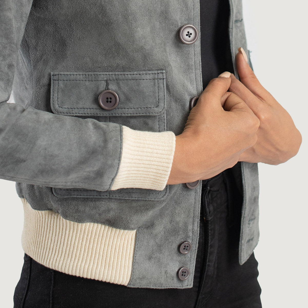 
Sasha A1 Jaqueta Bomber de Couro para Mulher – alternate product view 6