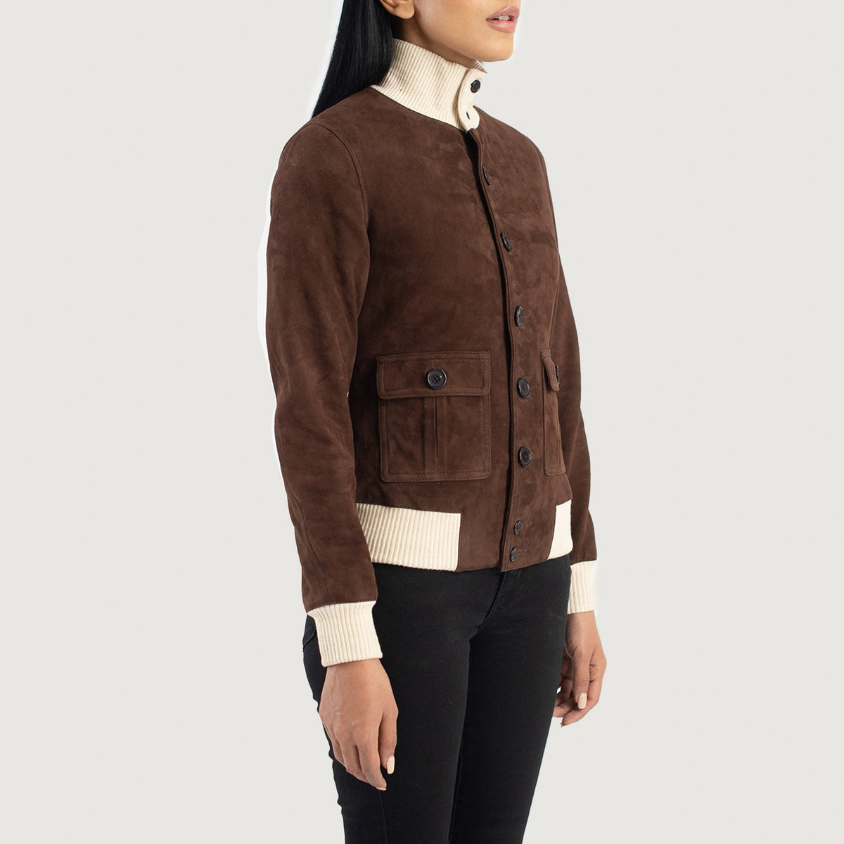 
Sasha A1 Jaqueta Bomber de Couro para Mulher – alternate product view 2