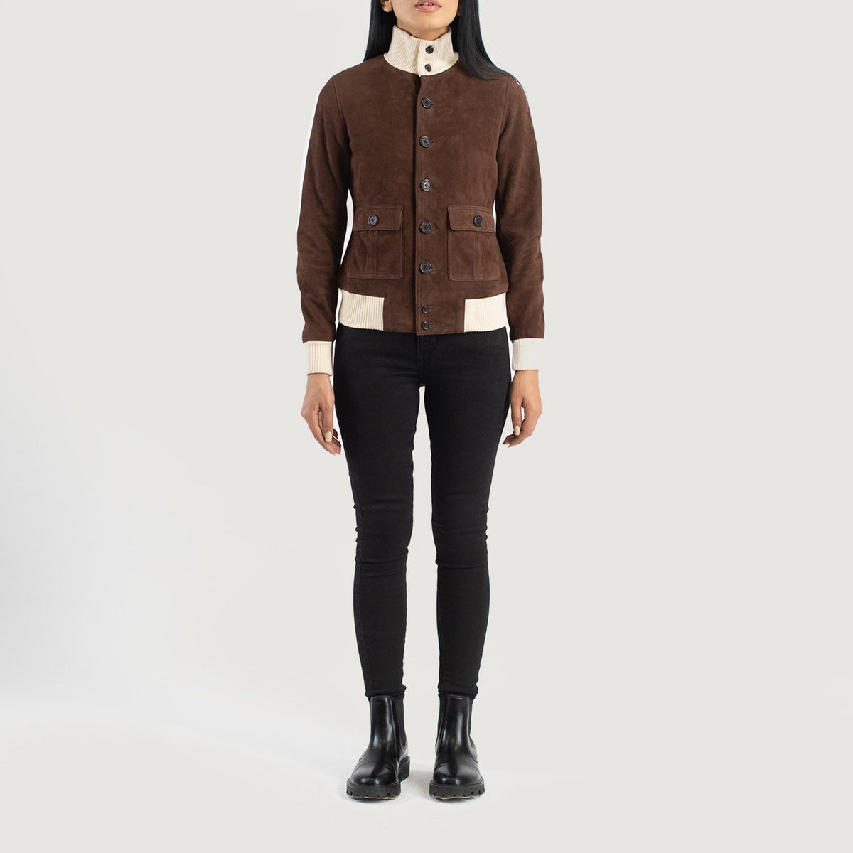 
Sasha A1 Jaqueta Bomber de Couro para Mulher – alternate product view 3