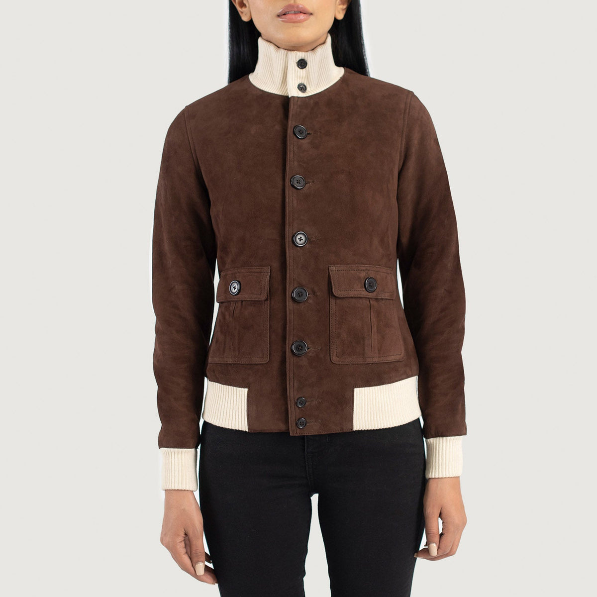 
Sasha A1 Jaqueta Bomber de Couro para Mulher – alternate product view 4
