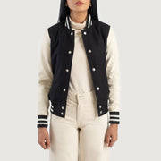 Savant Varsity Blusão de Couro para Mulher – alternate product view 1