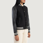 Savant Varsity Blusão de Couro para Mulher – alternate product view 2