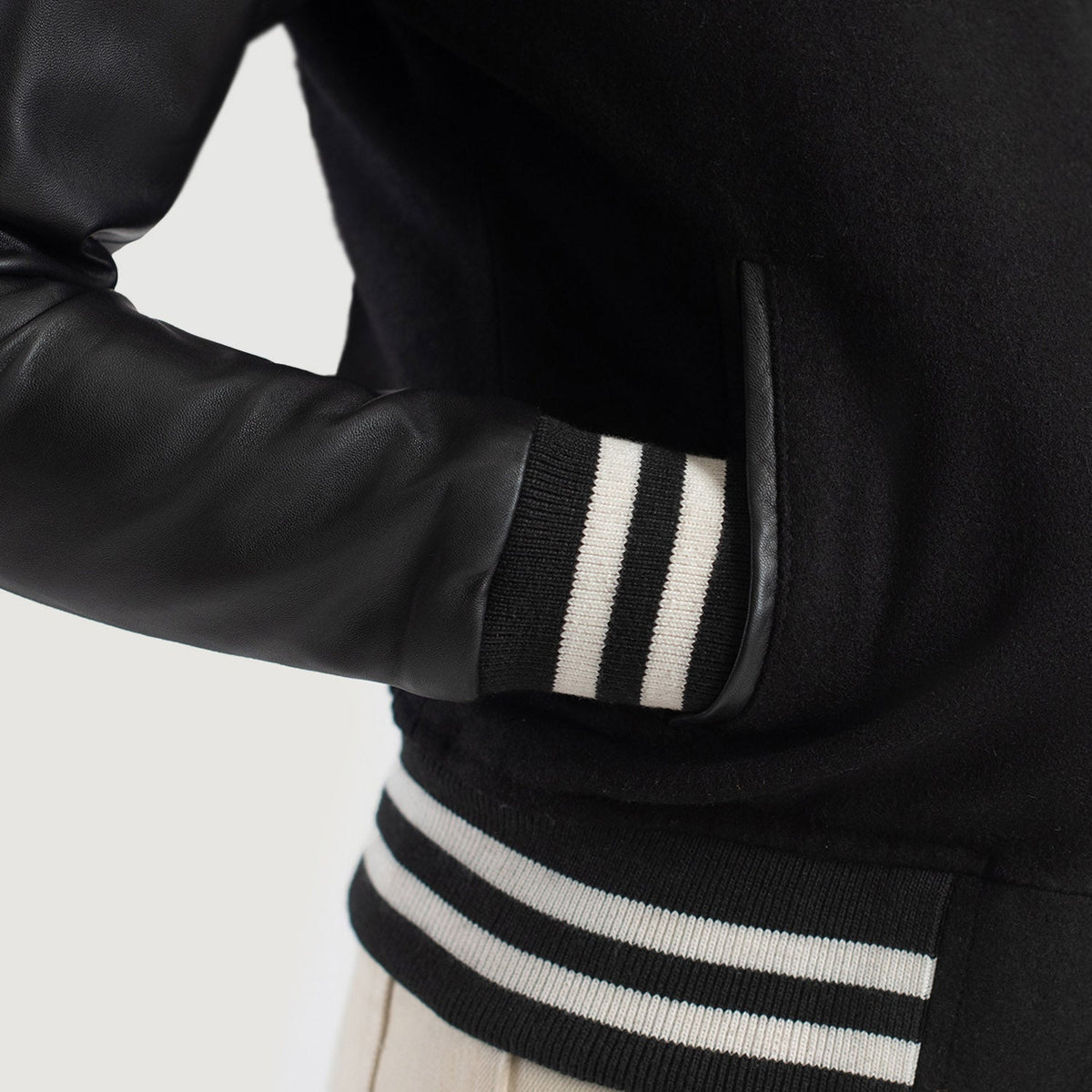 Savant Varsity Blusão de Couro para Mulher – alternate product view 6