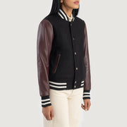 Savant Varsity Blusão de Couro para Mulher – alternate product view 2