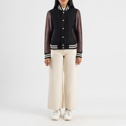 Savant Varsity Blusão de Couro para Mulher – alternate product view 3