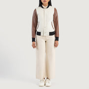 Savant Varsity Blusão de Couro para Mulher – alternate product view 3