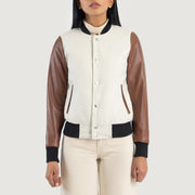 Savant Varsity Blusão de Couro para Mulher – alternate product view 4
