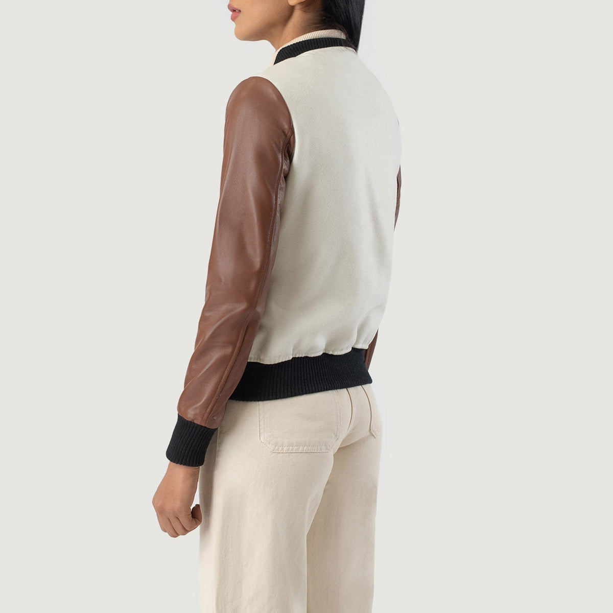Savant Varsity Blusão de Couro para Mulher – alternate product view 5