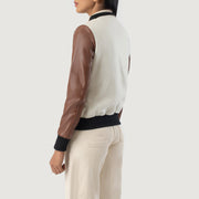 Savant Varsity Blusão de Couro para Mulher – alternate product view 5