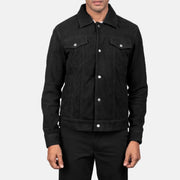 
Vista detalhada of Shirt & Snap Button Hardware on Stallon Black Suede Jacket