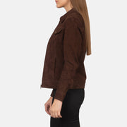 
Suzy Trucker Castanho Jaqueta de Couro para Mulher – alternate product view 3
