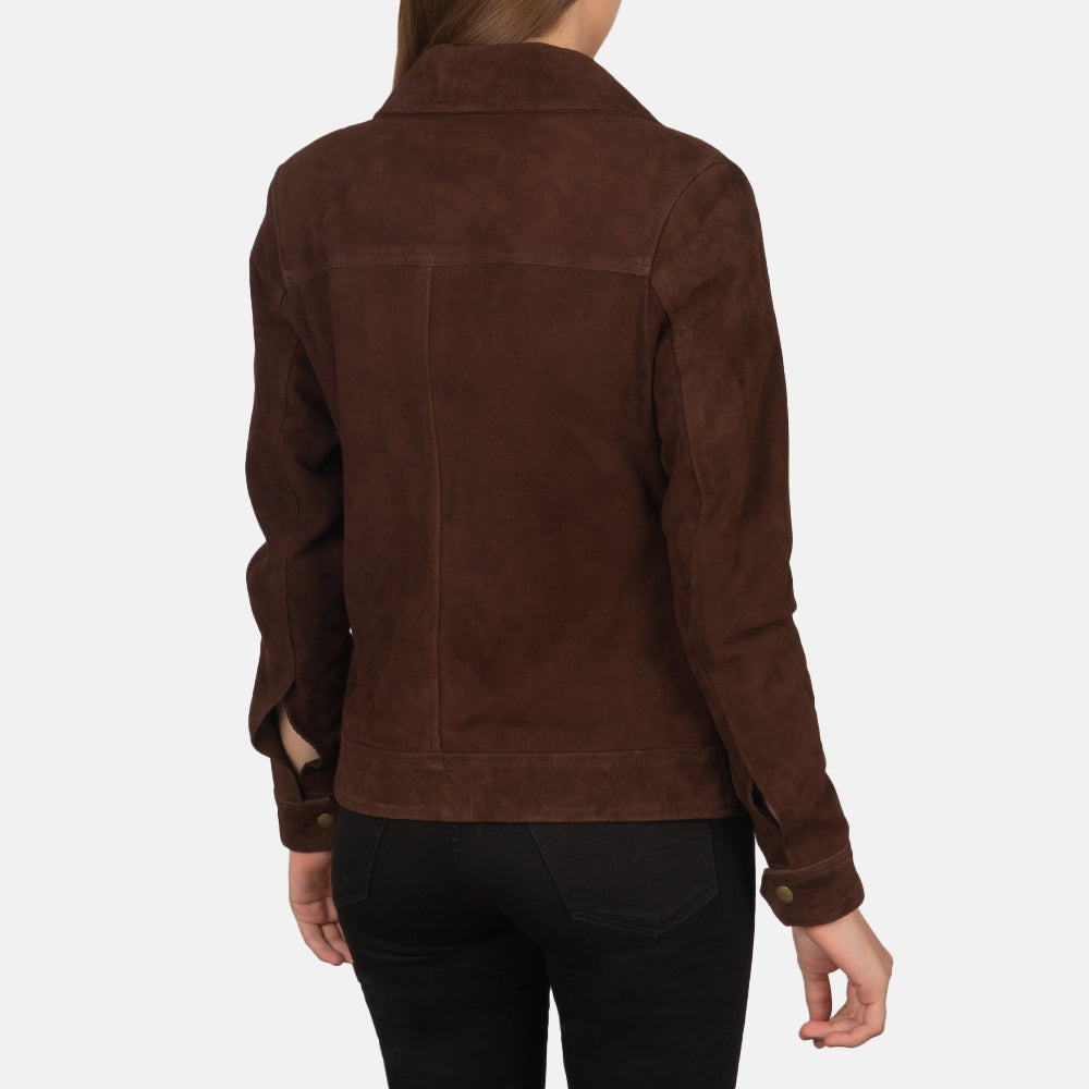 
Suzy Trucker Castanho Jaqueta de Couro para Mulher – alternate product view 5