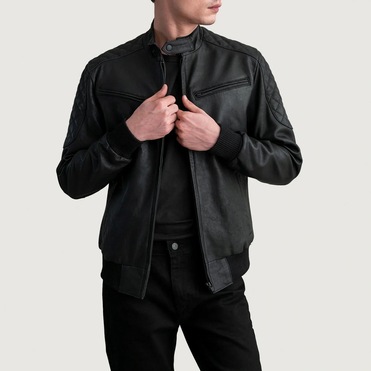 Sven Blusão Bomber de Couro para Homem – alternate product view 1