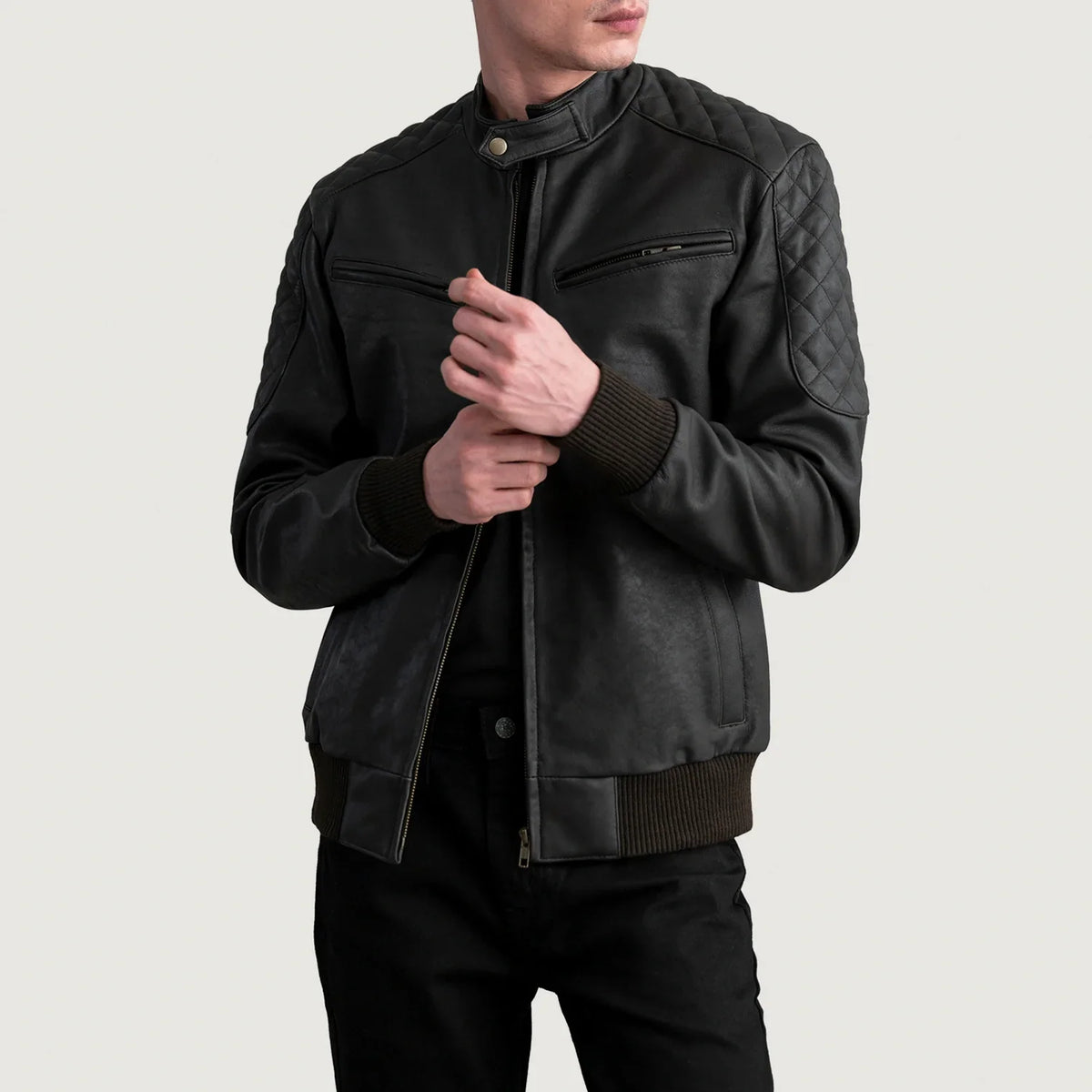 Sven Blusão Bomber de Couro para Homem – alternate product view 1