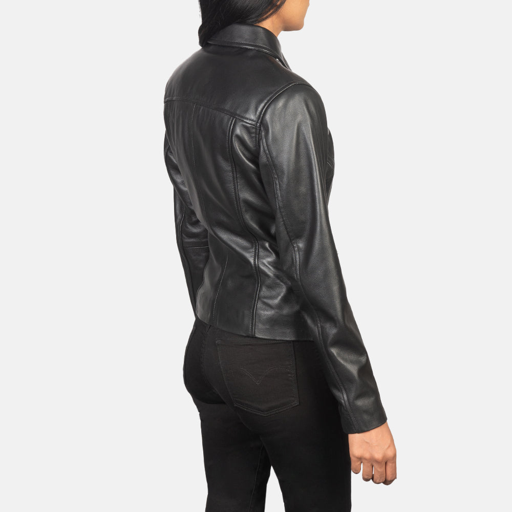 Tomachi Vermelho Blusão de Couro para Mulher – alternate product view 5