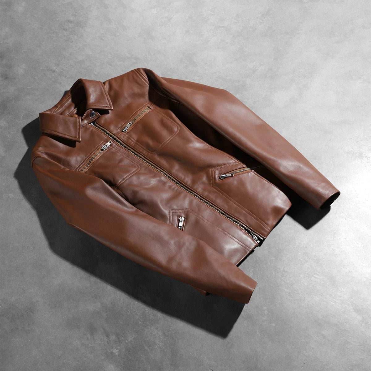 Tomachi Vermelho Blusão de Couro para Mulher – alternate product view 7