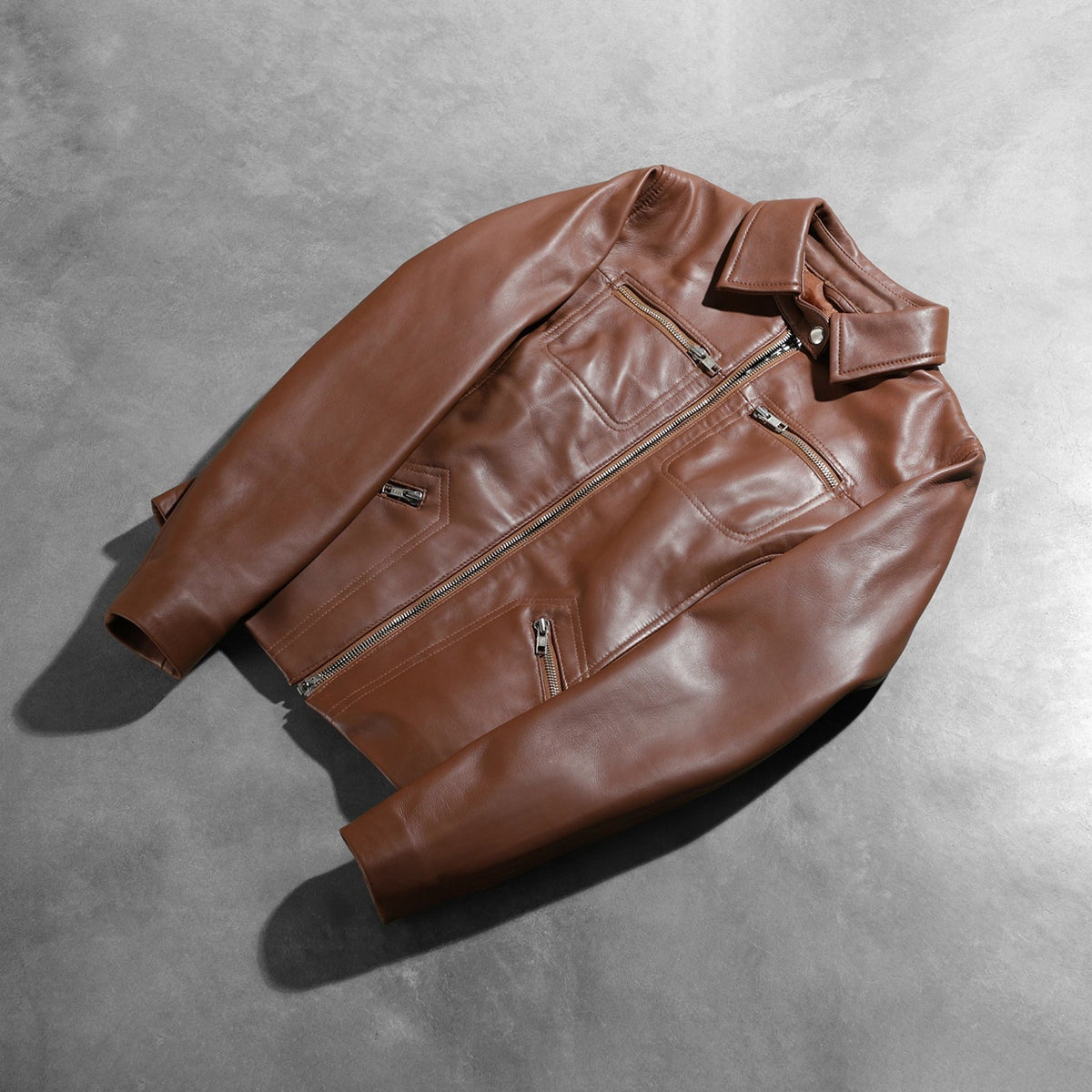 Tomachi Vermelho Blusão de Couro para Mulher – alternate product view 8