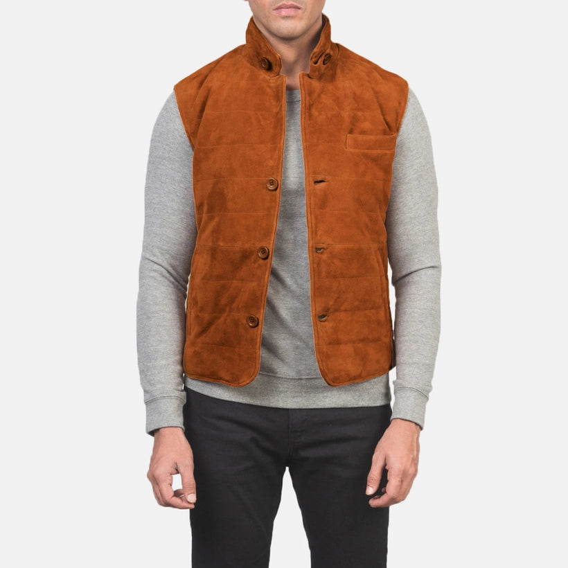 Tony Castanho Suede Vest para Homem