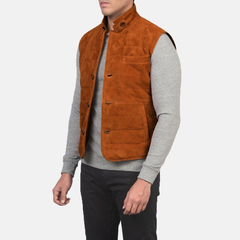 Tony Castanho Suede Vest para Homem