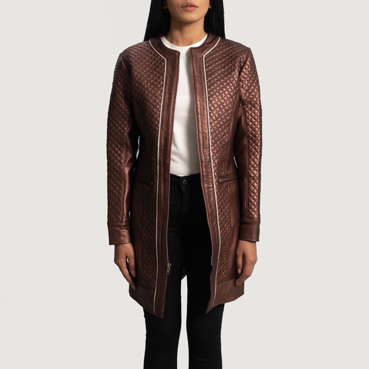 Women's leather jacket category
