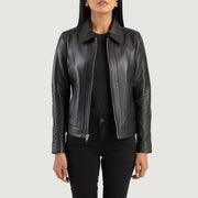
Vixen Classic Collar Jaqueta de Couro para Mulher – alternate product view 1