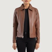 
Vixen Classic Collar Jaqueta de Couro para Mulher – alternate product view 1