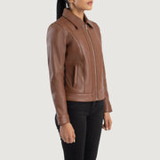 
Vixen Classic Collar Jaqueta de Couro para Mulher – alternate product view 2