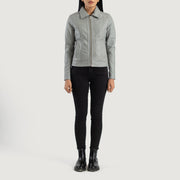 
Vixen Classic Collar Jaqueta de Couro para Mulher – alternate product view 3