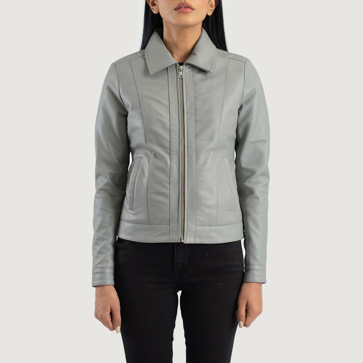 
Vixen Classic Collar Jaqueta de Couro para Mulher – alternate product view 4
