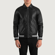 Walton Varsity Blusão de Couro para Homem – alternate product view 4