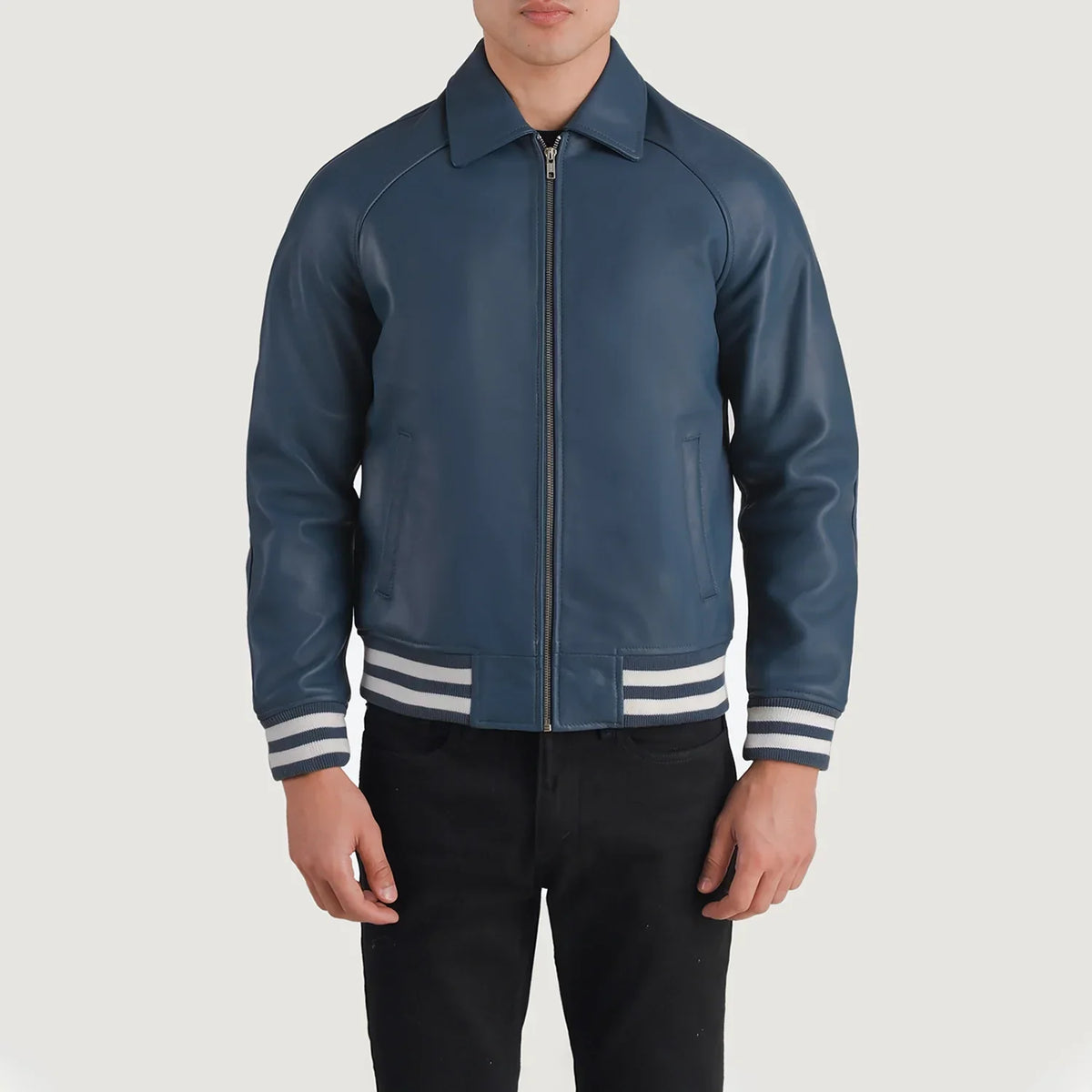 Walton Varsity Blusão de Couro para Homem – alternate product view 1