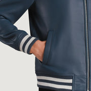 Walton Varsity Blusão de Couro para Homem – alternate product view 5