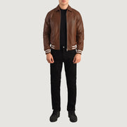 Walton Varsity Blusão de Couro para Homem – alternate product view 2