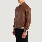 Walton Varsity Blusão de Couro para Homem – alternate product view 3