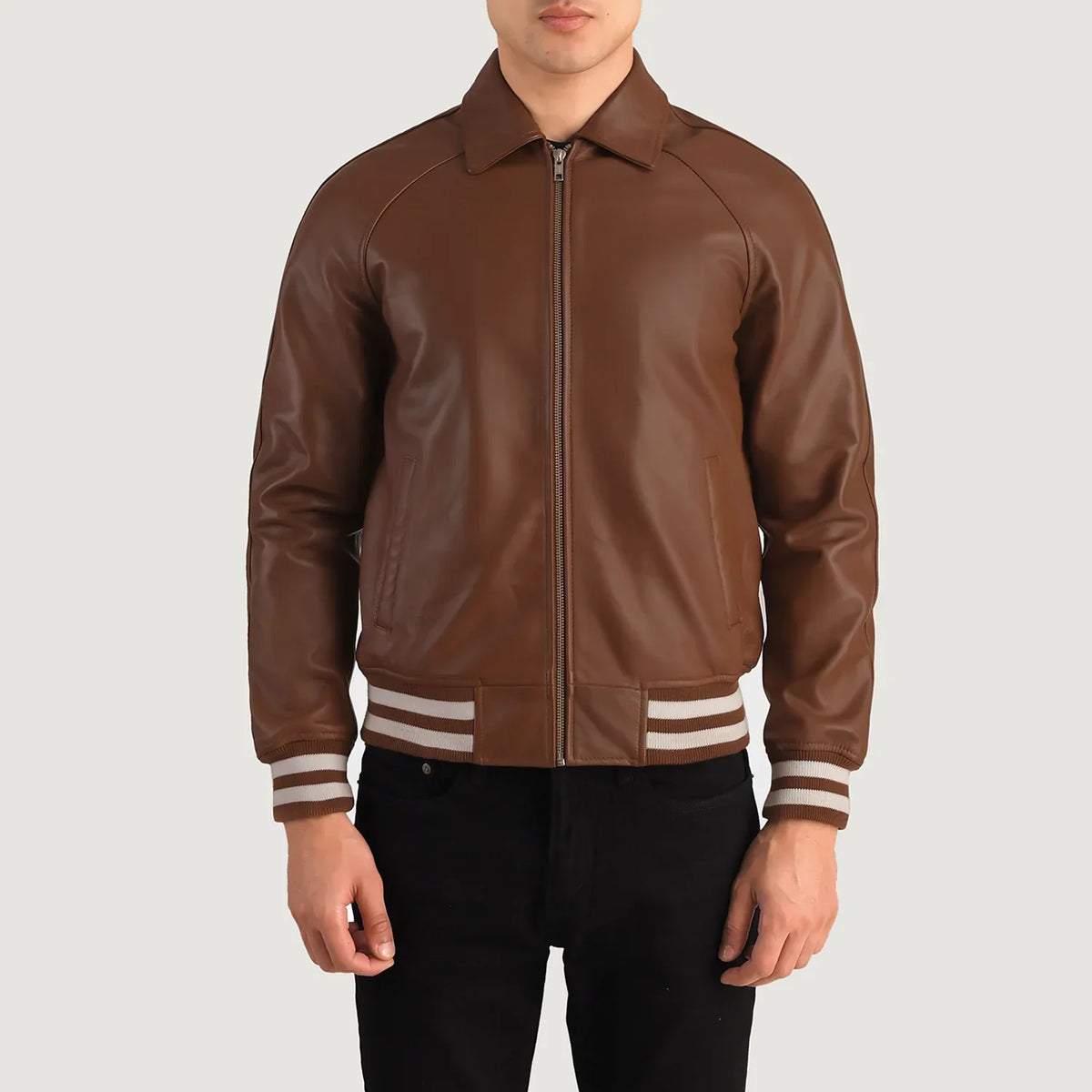 Walton Varsity Blusão de Couro para Homem – alternate product view 4