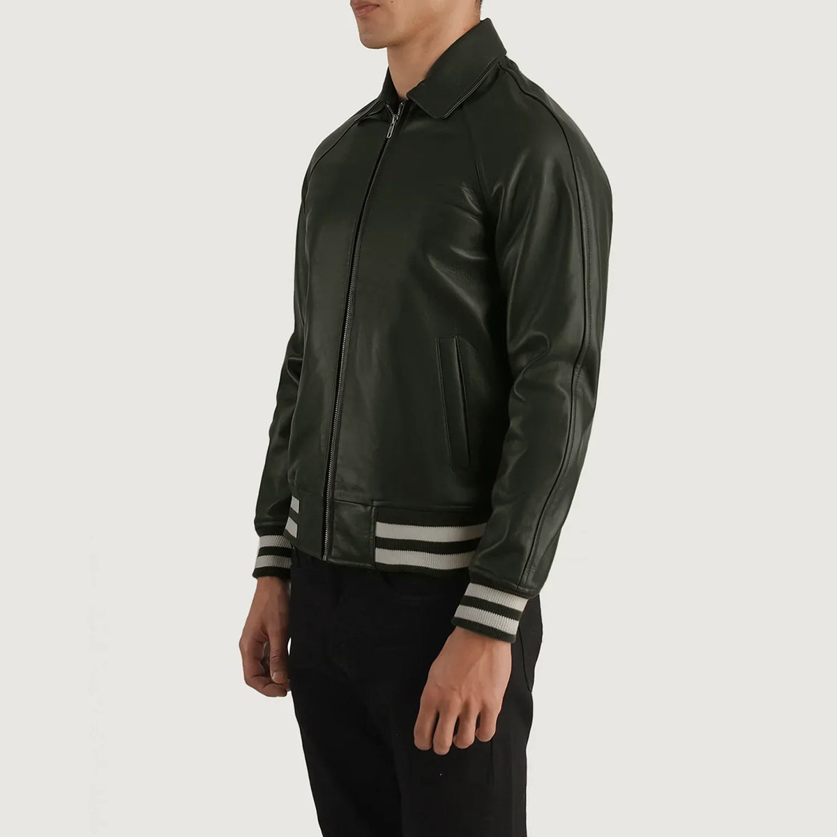 Walton Varsity Blusão de Couro para Homem – alternate product view 2