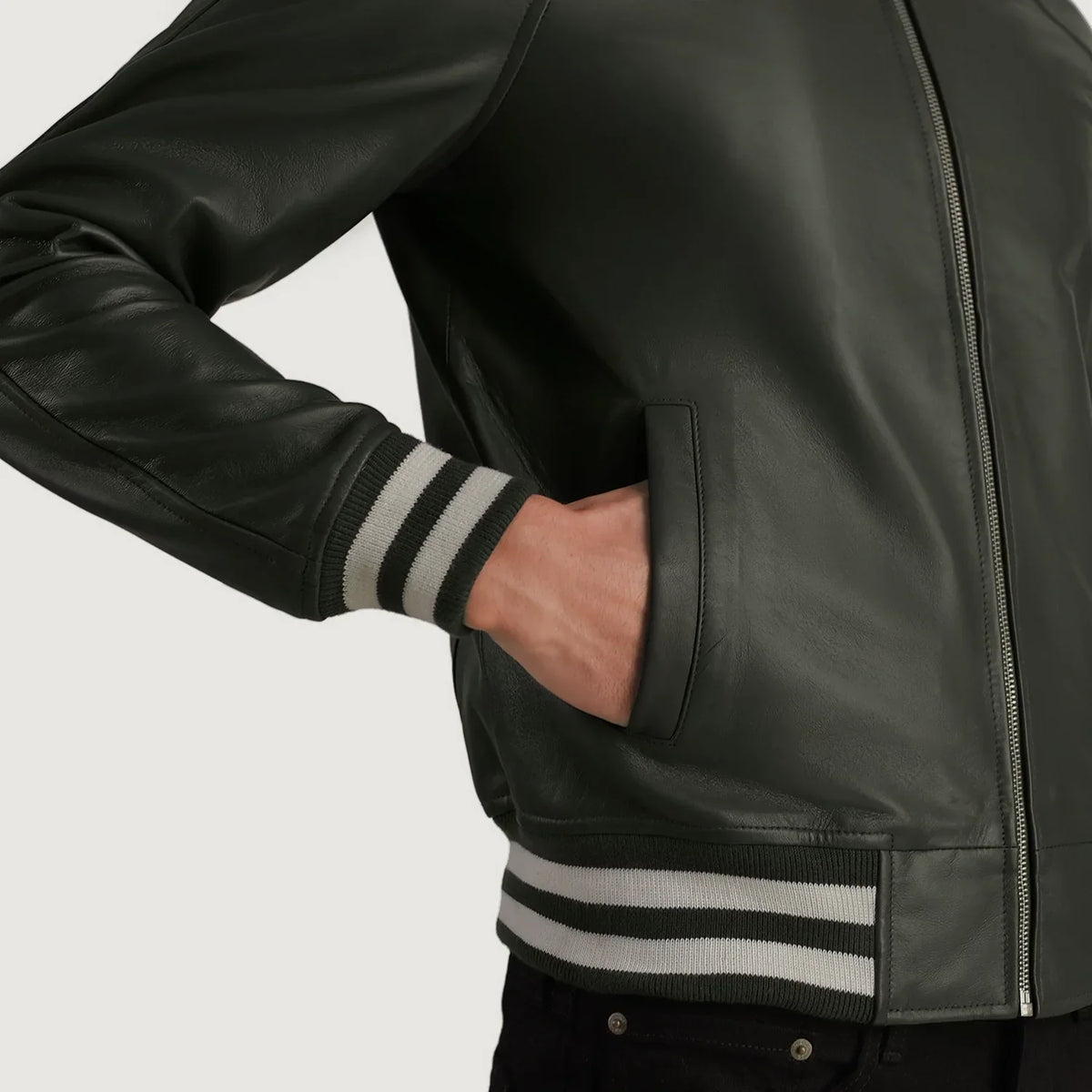 Walton Varsity Blusão de Couro para Homem – alternate product view 6