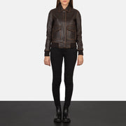 
Westa A-2 Jaqueta Bomber de Couro para Mulher – alternate product view 3