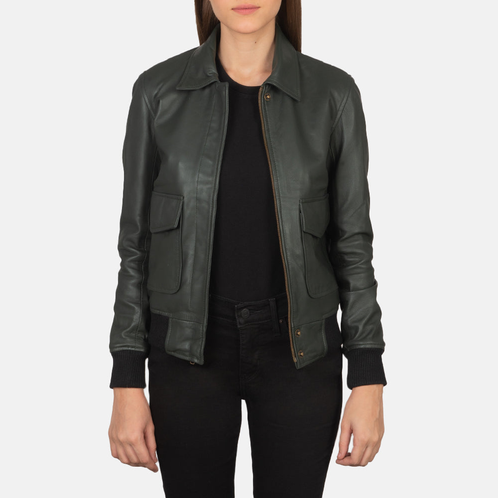 
Westa A-2 Jaqueta Bomber de Couro para Mulher – alternate product view 1
