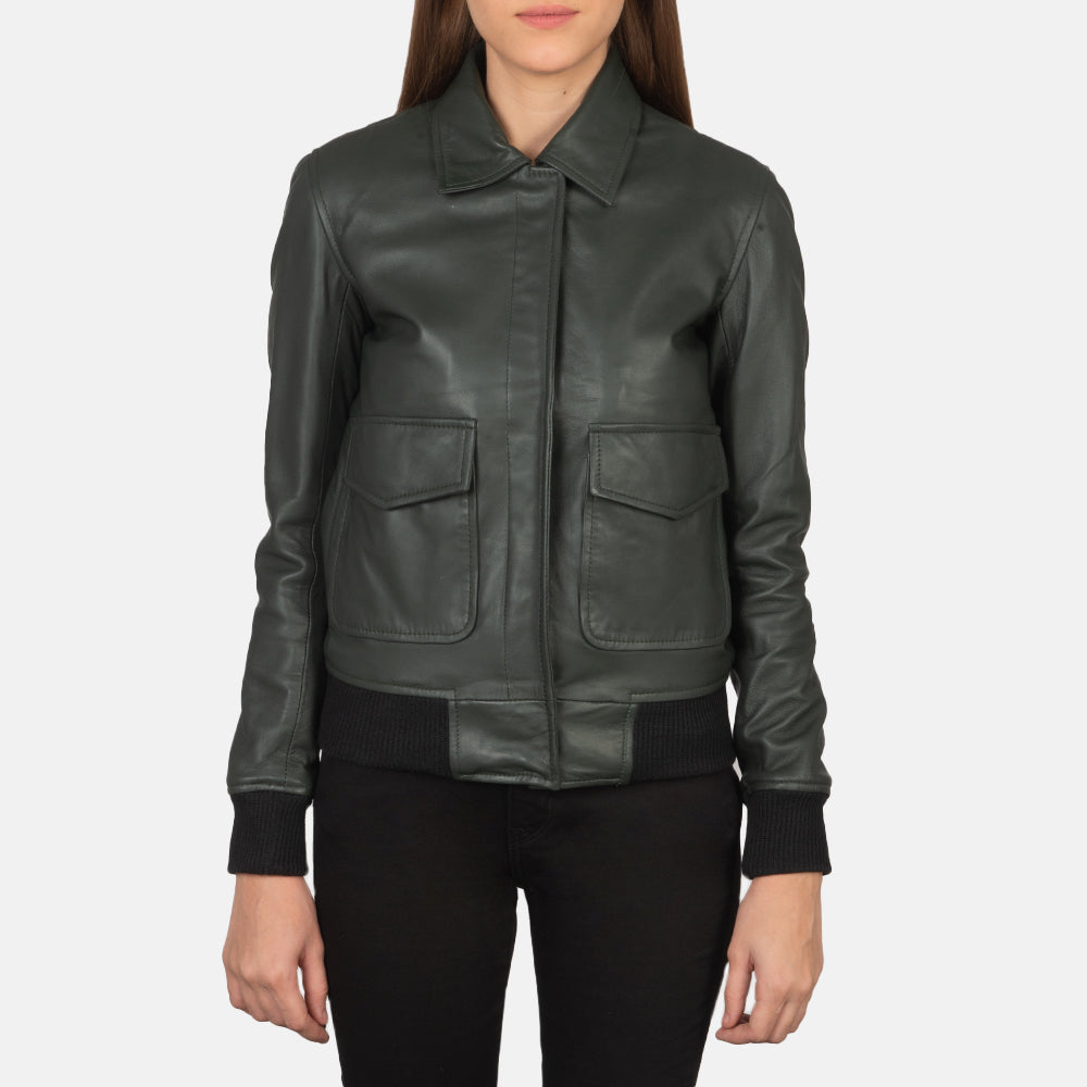 
Westa A-2 Jaqueta Bomber de Couro para Mulher – alternate product view 4