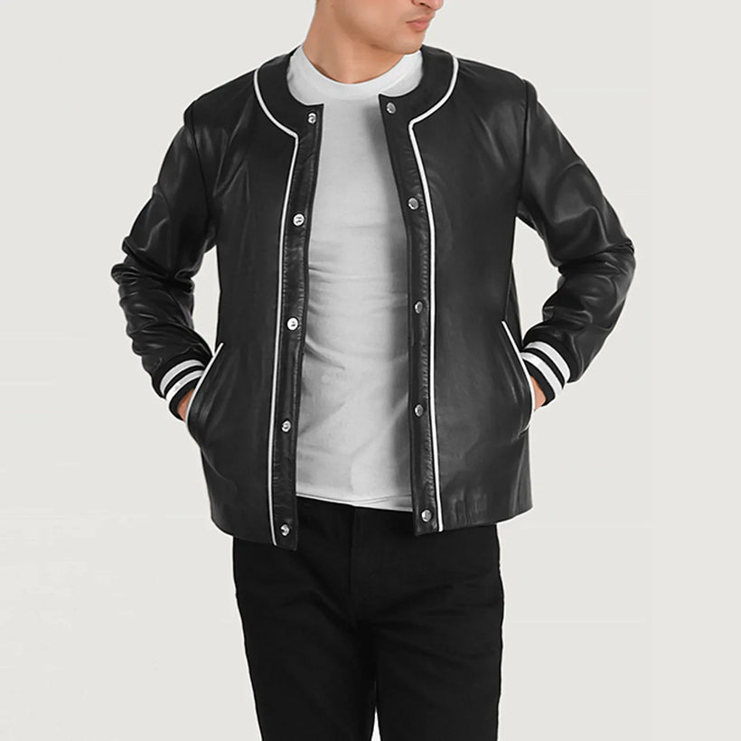 Willis Varsity Jaqueta de Couro para Homem