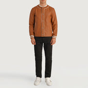 Willis Varsity Blusão de Couro para Homem – alternate product view 3