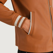 Willis Varsity Blusão de Couro para Homem – alternate product view 6